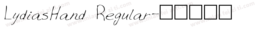 LydiasHand Regular字体转换